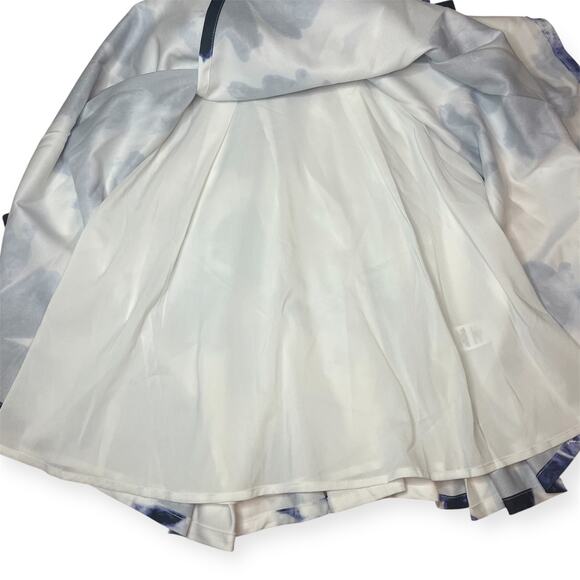 NWT Lulus White Blue Floral Print Deep V-Neck Sleeveless A-Line Dress Size Small - Picture 12 of 16